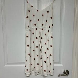 Babaton Ivory Dress with Floral Accents